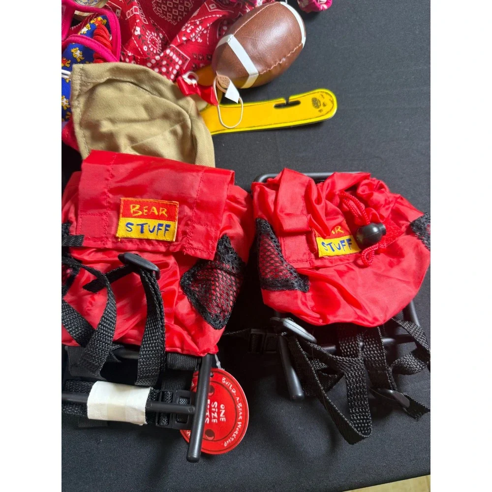 Build-A-Bear Workshop Accessory Lot OS Mixed Backpacks Shoes Hats Flute Toy